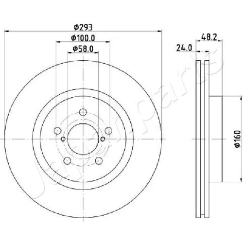 Brzdový kotúč JAPANPARTS DI-715C - obr. 1