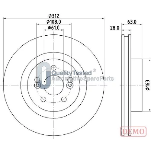 Brzdový kotúč JAPANPARTS DI0701JM