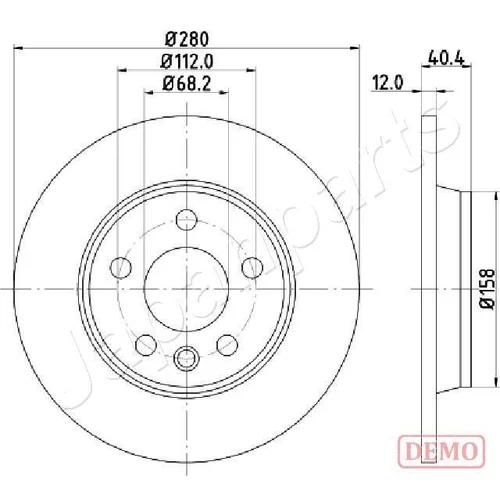 Brzdový kotúč JAPANPARTS DP-0926C