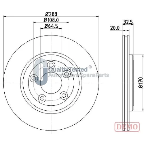 Brzdový kotúč JAPANPARTS DP0315JM