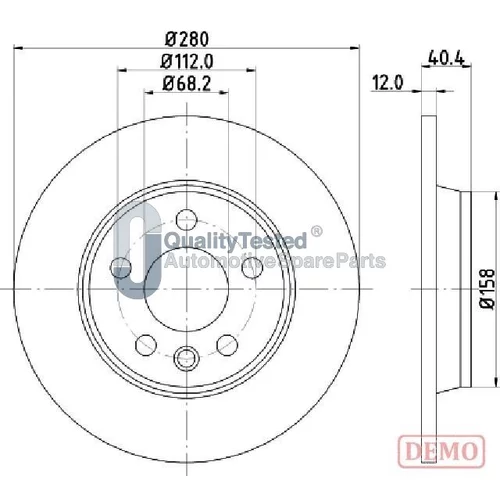 Brzdový kotúč JAPANPARTS DP0926JM