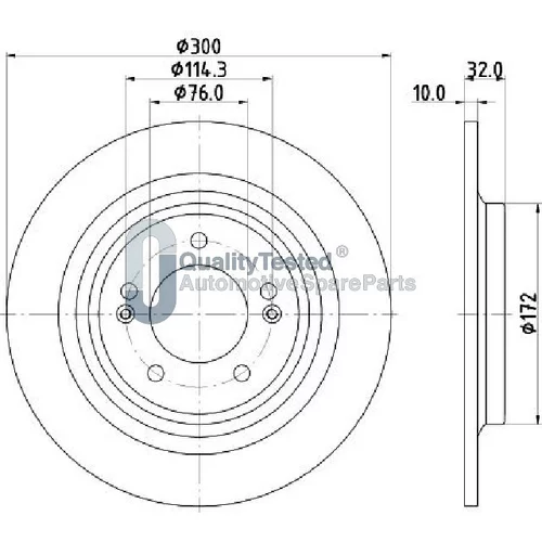 Brzdový kotúč JAPANPARTS DPH25JM - obr. 1