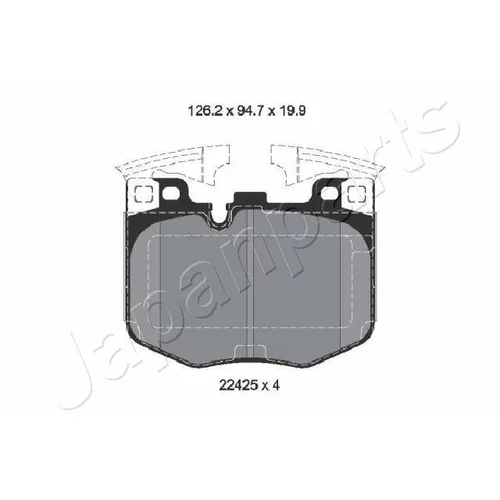 Sada brzdových platničiek kotúčovej brzdy JAPANPARTS PA-2029AF - obr. 1