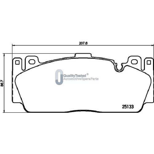 Sada brzdových platničiek kotúčovej brzdy JAPANPARTS PA0127JM - obr. 1