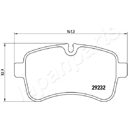 Sada brzdových platničiek kotúčovej brzdy JAPANPARTS PP-0218AF - obr. 1