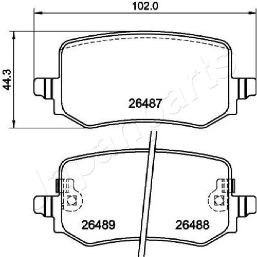 Sada brzdových platničiek kotúčovej brzdy JAPANPARTS PP-H14AF - obr. 1