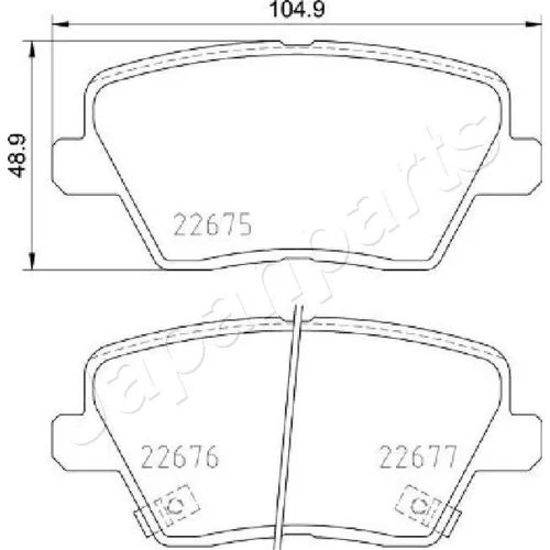 Sada brzdových platničiek kotúčovej brzdy JAPANPARTS PP-K15AF - obr. 1