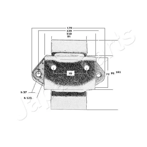 Uloženie motora JAPANPARTS RU-5024 - obr. 3