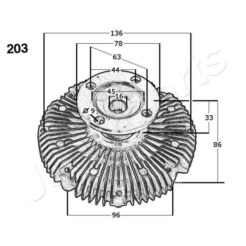 Spojka ventilátora chladenia JAPANPARTS VC-203 - obr. 2