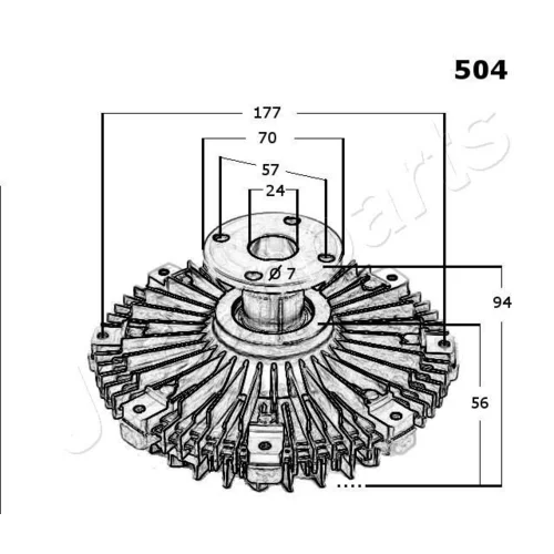 Spojka ventilátora chladenia JAPANPARTS VC-504 - obr. 2