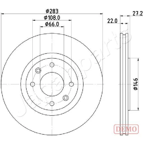 Brzdový kotúč JAPANPARTS DI-0626C