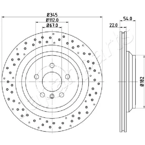 Brzdový kotúč JAPANPARTS DP-0520