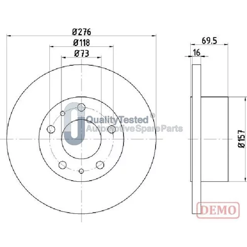 Brzdový kotúč JAPANPARTS DP0223JM