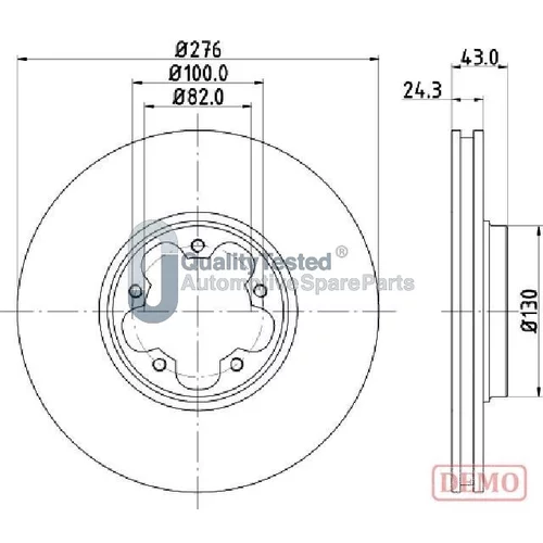 Brzdový kotúč JAPANPARTS DI0356JM