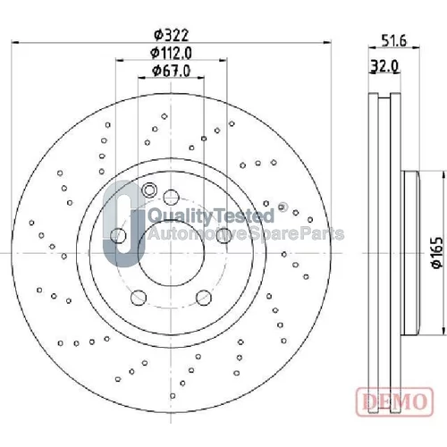 Brzdový kotúč JAPANPARTS DI0528JM