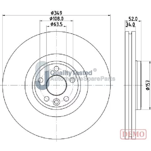 Brzdový kotúč JAPANPARTS DIL17JM