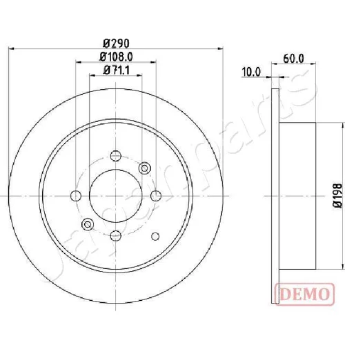 Brzdový kotúč JAPANPARTS DP-0616C