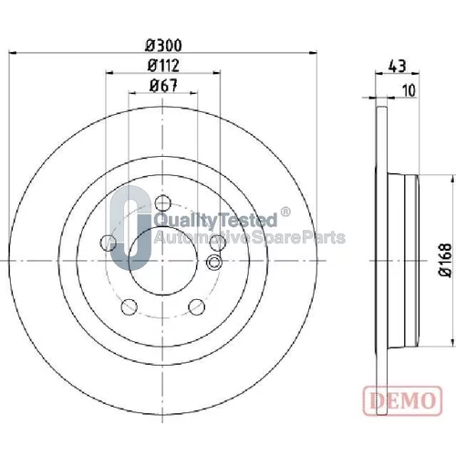 Brzdový kotúč JAPANPARTS DP0525JM