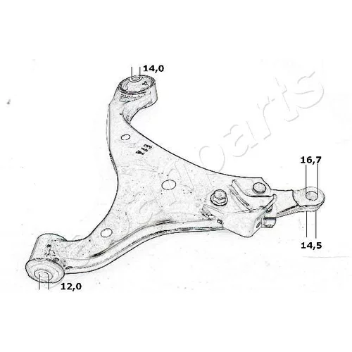 Rameno zavesenia kolies JAPANPARTS BS-K03R - obr. 1