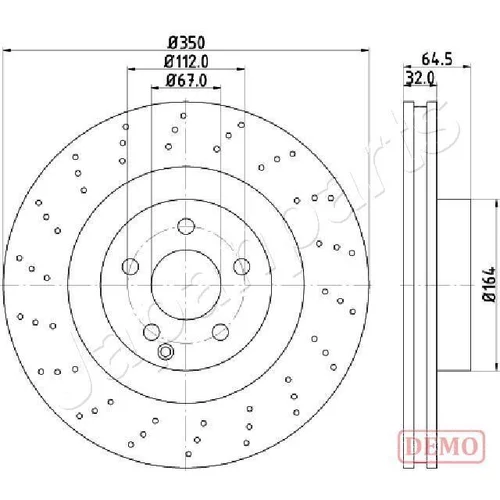 Brzdový kotúč JAPANPARTS DI-0543C