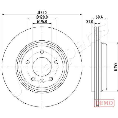 Brzdový kotúč JAPANPARTS DP-0113C