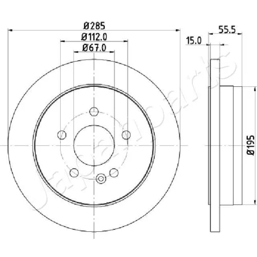 Brzdový kotúč JAPANPARTS DP-0522