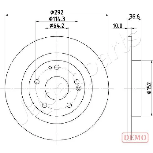 Brzdový kotúč JAPANPARTS DP-427C