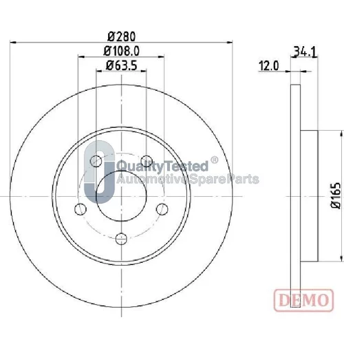 Brzdový kotúč JAPANPARTS DP0309JM