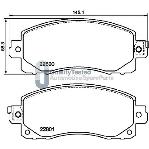 Sada brzdových platničiek kotúčovej brzdy JAPANPARTS PA713JM - obr. 1