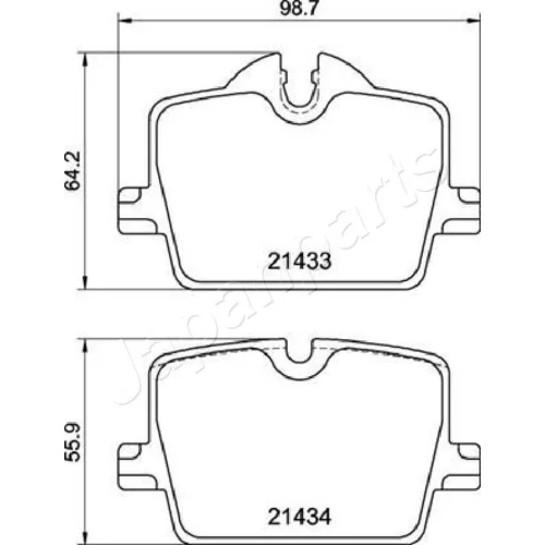 Sada brzdových platničiek kotúčovej brzdy JAPANPARTS PP-0123AF - obr. 1