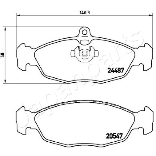 Sada brzdových platničiek kotúčovej brzdy JAPANPARTS PP-0315AF - obr. 1