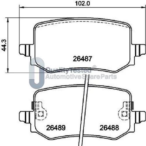 Sada brzdových platničiek kotúčovej brzdy JAPANPARTS PPH14JM - obr. 1