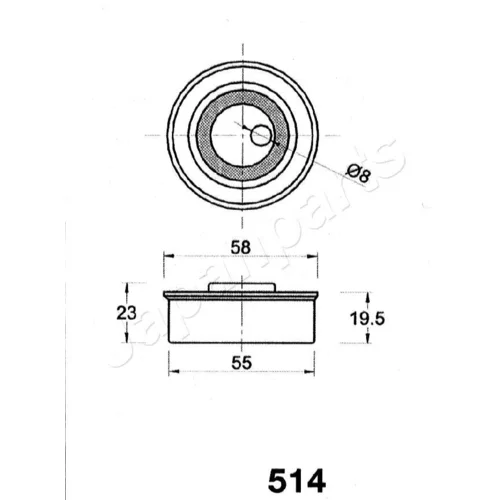 Napinák ozubeného remeňa JAPANPARTS BE-514 - obr. 1