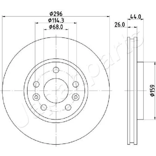 Brzdový kotúč JAPANPARTS DI-1000C - obr. 1