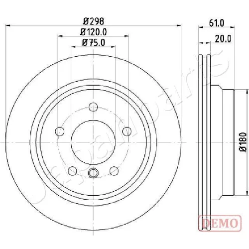 Brzdový kotúč JAPANPARTS DP-0122C