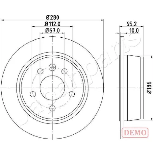 Brzdový kotúč JAPANPARTS DP-0530C