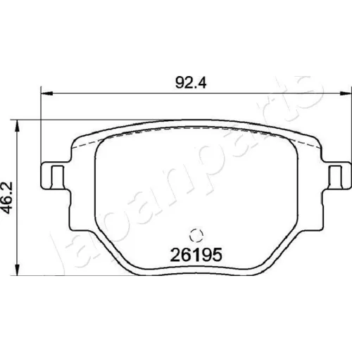 Sada brzdových platničiek kotúčovej brzdy JAPANPARTS PP-0408AF - obr. 1