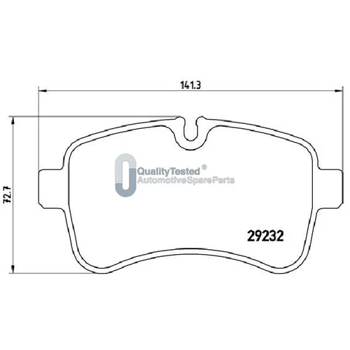 Sada brzdových platničiek kotúčovej brzdy JAPANPARTS PP0218JM - obr. 1