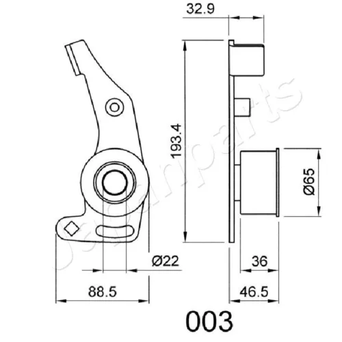 Napinák ozubeného remeňa JAPANPARTS BE-003 - obr. 1