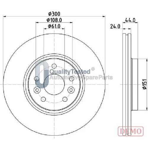 Brzdový kotúč JAPANPARTS DI0706JM