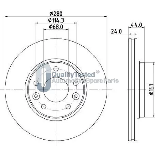 Brzdový kotúč JAPANPARTS DI181JM - obr. 1