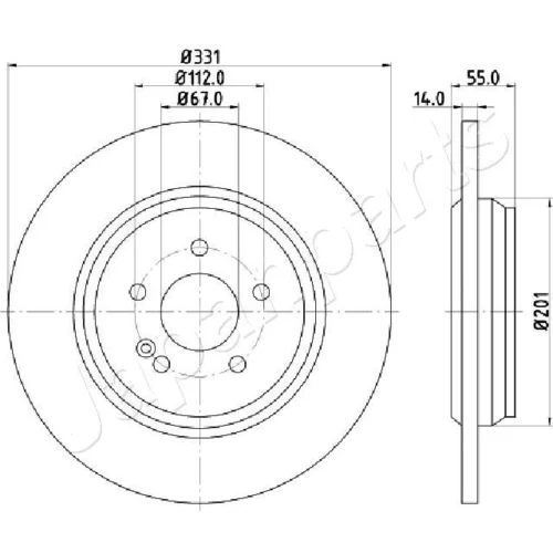 Brzdový kotúč JAPANPARTS DP-0523