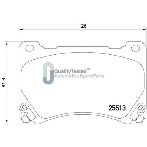 Sada brzdových platničiek kotúčovej brzdy JAPANPARTS PAH29JM - obr. 1