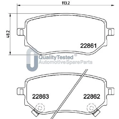 Sada brzdových platničiek kotúčovej brzdy JAPANPARTS PP0532JM - obr. 1