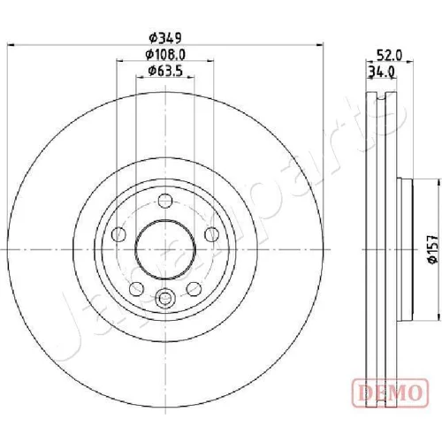 Brzdový kotúč JAPANPARTS DI-L17C