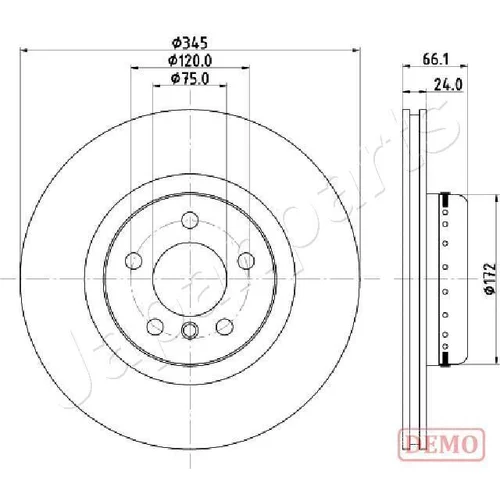 Brzdový kotúč JAPANPARTS DP-0104C