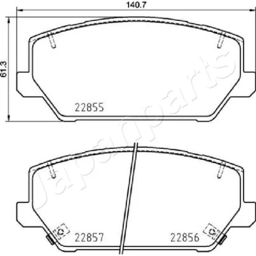 Sada brzdových platničiek kotúčovej brzdy JAPANPARTS PA-H28AF - obr. 1