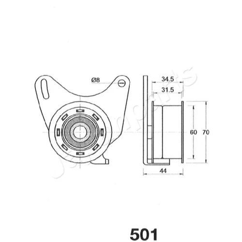 Napinák ozubeného remeňa JAPANPARTS BE-501 - obr. 1