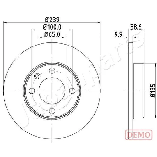 Brzdový kotúč JAPANPARTS DI-0937C