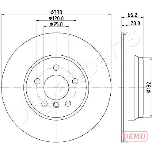 Brzdový kotúč JAPANPARTS DP-0118C